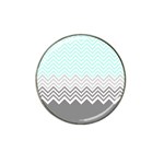 chevron teal grey Hat Clip Ball Marker