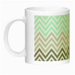 chevron teal grey Night Luminous Mug