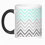 chevron teal grey Morph Mug