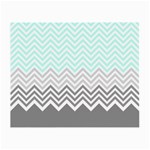 chevron teal grey Small Glasses Cloth