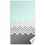 chevron teal grey Canvas 40  x 72 