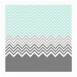 chevron teal grey Medium Glasses Cloth