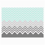 chevron teal grey Large Glasses Cloth