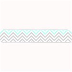 chevron teal grey Small Bar Mat