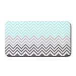 chevron teal grey Medium Bar Mat