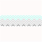 chevron teal grey Large Bar Mat