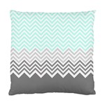 chevron teal grey Standard Cushion Case (Two Sides)