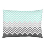 chevron teal grey Pillow Case