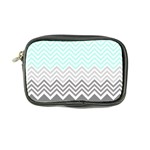 chevron teal grey Coin Purse