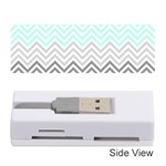 chevron teal grey Memory Card Reader (Stick)