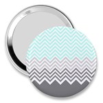 chevron teal grey 3  Handbag Mirror