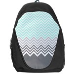 chevron teal grey Backpack Bag