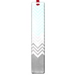 chevron teal grey Large Book Mark