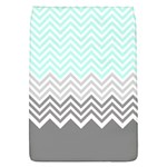 chevron teal grey Removable Flap Cover (S)