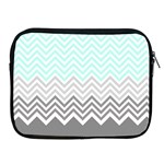 chevron teal grey Apple iPad Zipper Case