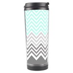 chevron teal grey Travel Tumbler