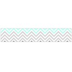 chevron teal grey Large Flano Scarf 