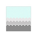 chevron teal grey Satin Bandana Scarf