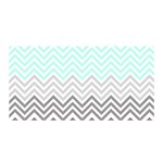 chevron teal grey Satin Wrap