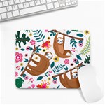 Floral Sloth  Small Mousepad