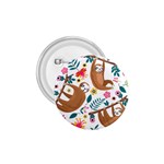 Floral Sloth  1.75  Button