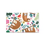 Floral Sloth  Sticker (Rectangular)