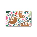 Floral Sloth  Magnet (Name Card)