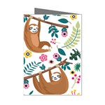 Floral Sloth  Mini Greeting Cards (Pkg of 8)