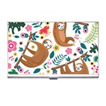 Floral Sloth  Business Card Holder