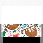 Floral Sloth  Jigsaw Puzzle (Rectangular)