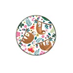 Floral Sloth  Hat Clip Ball Marker (4 pack)