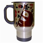 Floral Sloth  Travel Mug (Silver Gray)