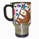 Floral Sloth  Travel Mug (White)