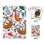 Floral Sloth  Playing Cards Single Design