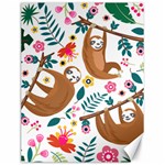 Floral Sloth  Canvas 12  x 16 