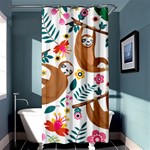 Floral Sloth  Shower Curtain 36  x 72  (Stall)