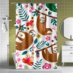 Floral Sloth  Shower Curtain 48  x 72  (Small)