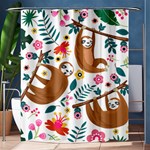 Floral Sloth  Shower Curtain 60  x 72  (Medium)