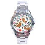 Floral Sloth  Stainless Steel Analogue Watch