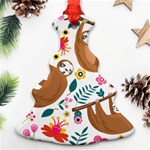 Floral Sloth  Ornament (Christmas Tree) 