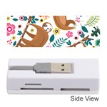 Floral Sloth  Memory Card Reader (Stick)