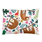 Floral Sloth  Pillow Case (Two Sides)