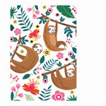 Floral Sloth  Small Garden Flag (Two Sides)