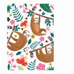 Floral Sloth  Large Garden Flag (Two Sides)