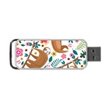 Floral Sloth  Portable USB Flash (Two Sides)