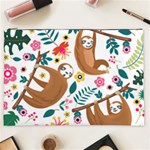 Floral Sloth  Cosmetic Bag (XXL)