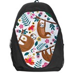 Floral Sloth  Backpack Bag