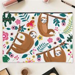 Floral Sloth  Cosmetic Bag (XXXL)