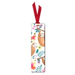 Floral Sloth  Small Book Mark