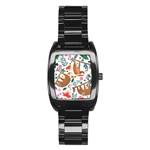 Floral Sloth  Stainless Steel Barrel Watch